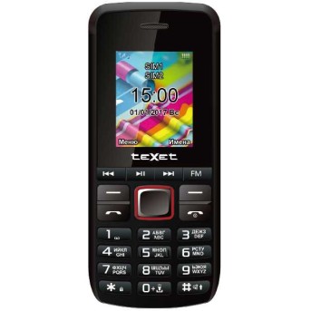 Мобильный телефон teXet TM-203 Черный-красный - Metoo (1)