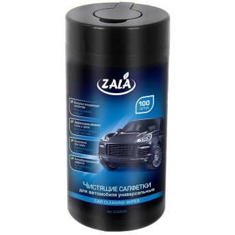 Чистящие салфетки для автомобиля универсальные ZALA 100 шт. ZL33400 - Metoo (1)