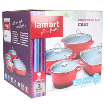Набор посуды Lamart K16202428 Cast, 8 пр. - Metoo (2)