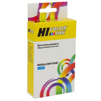 Картридж Hi-Black (HB-CD972AE) для HP Officejet 6000/<wbr>6500/<wbr>7000, №920XL, C - Metoo (1)