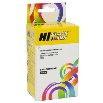 Картридж Hi-Black (HB-CZ109AE) для HP DJ IA 3525/<wbr>5525/<wbr>4515/<wbr>4525, №655, Bk - Metoo (1)