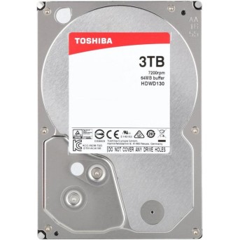 Жесткий диск HDD 3Tb Toshiba HDWD130UZSVA, 3.5", 64Mb, SATA III - Metoo (1)