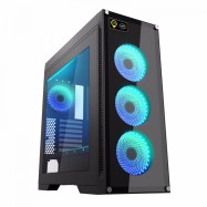 Корпус ПК без БП GameMax M911 Rainbow <ATX, 4x120, 3x3.5, 4x2.5, 4xUSB, Audio, Tower >