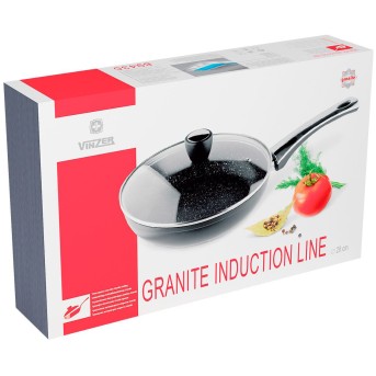 Сковорода Vinzer Granite Induction 89435, 26 см, с крышкой - Metoo (2)