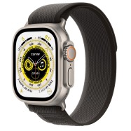 Apple Watch Ultra GPS Cellular, 49mm, Titanium Case with Blue/Gray Trail Loop -S/M (MNHL3GK/A)