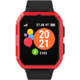 Смарт часы Geozon G-Kids 4G Ultra, черно-красный - Metoo (2)