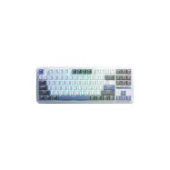 Клавиатура AULA F87, mechanical, Gray Wood V3 switch, 87 keys EN/RU, 2.4/BT/cable, White-grey-blue