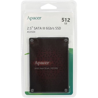 SSD накопитель 512Gb Apacer AS350X AP512GAS350XR-1, 2.5", SATA III - Metoo (3)