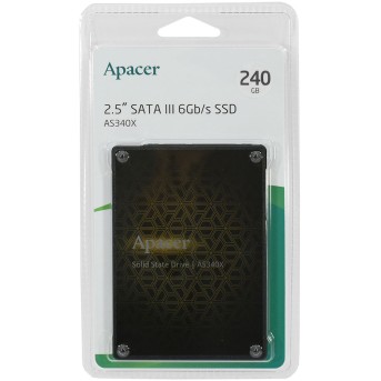 SSD накопитель 240Gb Apacer AS340X AP240GAS340XC-1, 2.5", SATA III - Metoo (3)