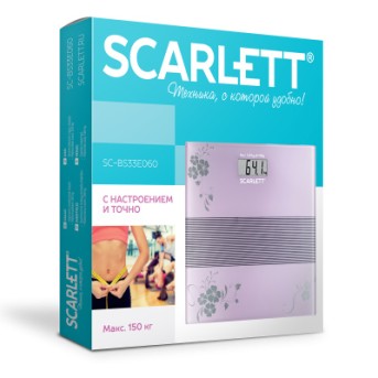 Весы напольные Scarlett SC-BS33E060, Purple - Metoo (2)