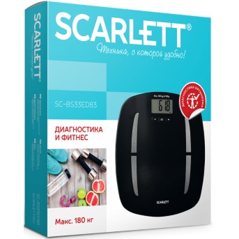 Весы напольные Scarlett SC-BS33ED83, Black - Metoo (2)