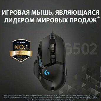 Мышь Logitech G502 HERO , Black, USB - Metoo (5)