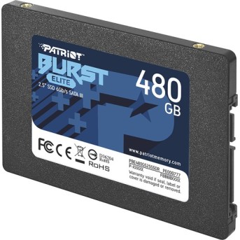 SSD накопитель 480Gb Patriot Burst Elite PBE480GS25SSDR, 2.5", SATA III - Metoo (2)