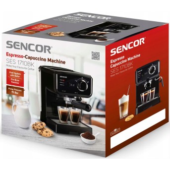 Кофеварка рожковая Sencor SES 1710BK - Metoo (7)
