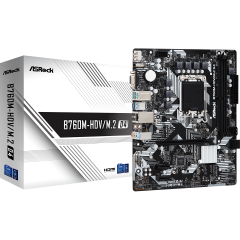 Материнская плата ASRock B760M-HDV/<wbr>M.2 D4 LGA1700 2xDDR4 4xSATA RAID M.2 VGA HDMI DP mATX