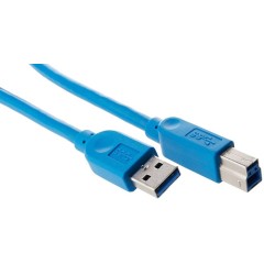 Кабель Manhattan USB 3.0, A(M)/<wbr>B(M), 2 м, синий 322430