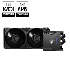 Водяное охлаждение для CPU MSI MEG CORELIQUID S280. Socket Intel/<wbr>AMD, 4pin, Fan 2x140см