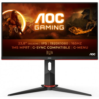 Монитор Игровой 23,8" AOC 24G2SP/<wbr>BK IPS 1920x1080 1ms 250cdm 165Hz 1000:1 1xVGA 1xDP 2xHDMI - Metoo (1)