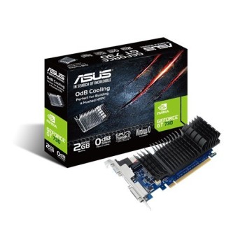 Видеокарта ASUS GeForce GT730 2Gb 64bit GDDR5 902/1605 DVI HDMI HDCP PCI-E GT730-SL-2GD5-BRK в Metoo.kz - Metoo (1)