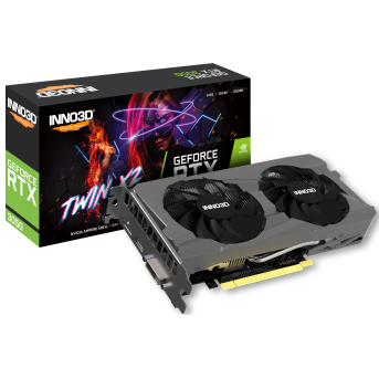 Видеокарта Inno3D GeForce RTX3050 TWIN X2, 8G GDDR6 128bit HDMI DP DVI N30502-08D6-1711VA41 - Metoo (1)