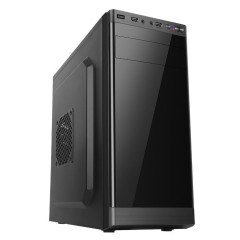 Корпус NOMAD Swan ATX/<wbr>Micro-ATX, USB3.0x1, USB2.0x1, Черный Глянец, БЕЗ БП