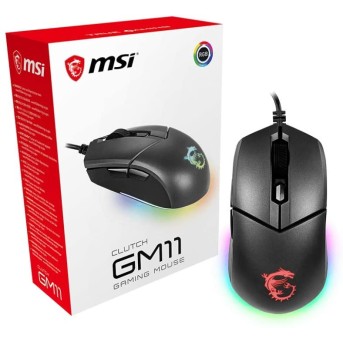 Мышь MSI Clutch GM11 Полноцветная RGB подсветка с 7 световыми эффектами. 5-уровневый сенсор - Metoo (1)