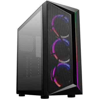 Корпус CoolerMaster CMP510 ATX/<wbr>Mini-ITX 1xUSB2.0 1xUSB3.2 3xARGB FAN Без Б/<wbr>П Черный (CP510-KGNN-S00) - Metoo (1)