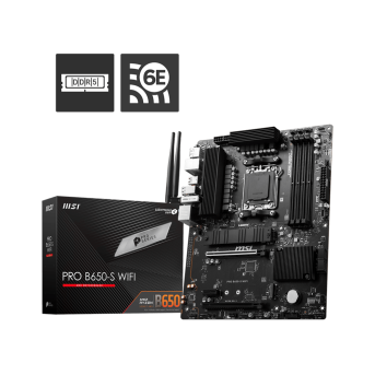 Материнская плата MSI PRO B650-S WIFI AM5 B650 4xDDR5 4xSATA3 RAID 2xM.2 HDMI DP ATX - Metoo (1)
