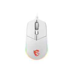 Мышь MSI Clutch GM11 Полноцветная RGB подсветка с 7 световыми эффектами. 5-уровневый сенсор White