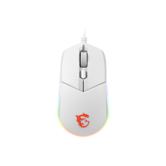 Мышь MSI Clutch GM11 Полноцветная RGB подсветка с 7 световыми эффектами. 5-уровневый сенсор White - Metoo (1)