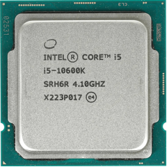 Процессор Intel Core i5-10600K 4,1GHz (4,8GHz) 12Mb 6/12 Comet Lake UHD 630 125W FCLGA1200 Tray..