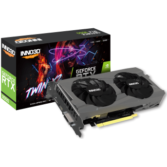 Видеокарта Inno3D GeForce RTX3050 TWIN X2, 6G GDDR6 96-bit HDMI DP DVI N30502-06D6-1711VA60 - Metoo (1)