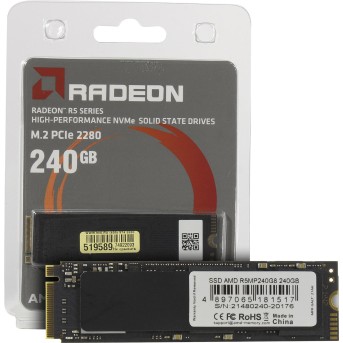 Твердотельный накопитель 240GB SSD AMD RADEON R5 M.2 2280 PCl-E R2030MB/<wbr>s, W1120MB/<wbr>s R5MP240G8 - Metoo (1)