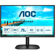 Монитор 23.8" AOC 24B2XDAM/01 VA 1920x1080 75Hz 4мс 250кд/м2 3000:1 20млн:1 VGA HDMI DVI 2Wx2 Black