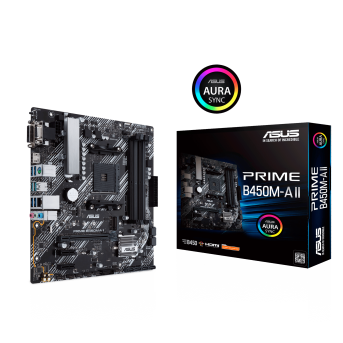 Материнская плата ASUS PRIME B450M-A II AM4 4xDDR4 4xSATA3 RAID 1xM.2 D-Sub DVI-D HDMI mATX - Metoo (1)