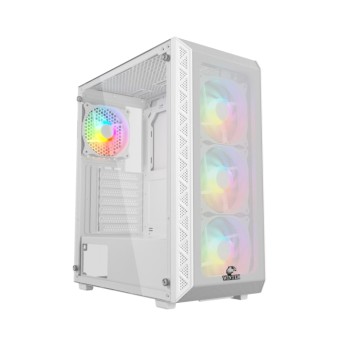 Корпус Wintek Mars PS195-6-M-W TG, ATX/<wbr>Micro ATX, USB 1*3.0/<wbr>2*2.0, 0,45mm, 4*12cm ARGB fan (контроллер + пульт д/<wbr>у в комплекте), белый - Metoo (1)