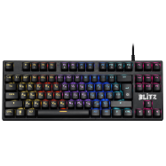 Клавиатура проводная игровая механическая Defender Blitz GK-240L RU,Rainbow (Черный), USB, ENG/RU, Н