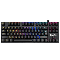 Клавиатура проводная игровая механическая Defender Blitz GK-240L RU,Rainbow (Черный), USB, ENG/<wbr>RU, Н
