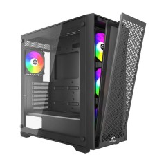 Корпус Wintek Andromeda MAX P193-M-B TG, ATX, USB 2*3.0/<wbr>1*2.0, HD+Mic, 0,5mm, 4*12cm ARGB (контроллер + пульт д/<wbr>у в комплекте), Black