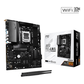 Материнская плата ASRock B850 PRO-A WIFI AM5 4xDDR5 4xSATA 3xM.2 1xUM.2 18xUSB 1xHDMI WiFi6E ATX - Metoo (1)