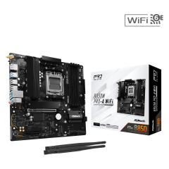 Материнская плата ASRock B850M PRO-A WIFI AM5 4xDDR5 4xSATA 3xM.2 15xUSB 1xHDMI 1xDP WiFi6E mATX..