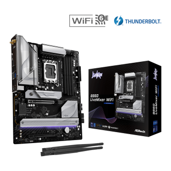 Материнская плата ASRock B860 LIVEMIXER WIFI LGA1851 4xDDR5 4xSATA 3xM.2 1xHDMI 1xThund4 Wifi ATX - Metoo (1)