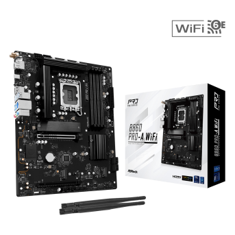 Материнская плата ASRock B860 PRO-A WIFI LGA1851 4xDDR5 4xSATA 3xM.2 1xHDMI 1xDP WiFi ATX - Metoo (1)