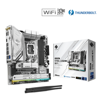 Материнская плата ASRock B860M STEEL LEGEND WIFI LGA1851 4xDDR5 4xSATA 4xM.2 1xHDMI 1xDP WiFi mATX - Metoo (1)