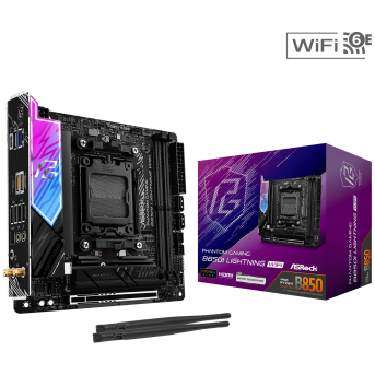 Материнская плата ASRock B850I LIGHTNING WIFI AM5 2xDDR5 2xSATA 2xM.2 1xHDMI 1xUSB-C_DP Mini ITX - Metoo (1)