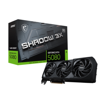 Видеокарта MSI GeForce RTX 5080 16G SHADOW 3X OC, 16Gb GDDR7 256-bit 1xHDMI 3xDP - Metoo (1)