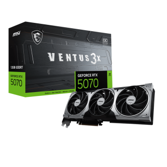Видеокарта MSI GeForce RTX 5070 12G VENTUS 3X OC, 12Gb GDDR7 192-bit 1xHDMI 3xDP - Metoo (1)