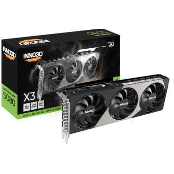 Видеокарта Inno3D GeForce RTX5080 X3, 16G GDDR7 256-bit PCI-E Gen5 1xHDMI 3xDP N50803-16D7-176068N - Metoo (1)