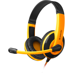 Игровая гарнитура стерео Defender Warhead G-120 черный + оранжевый, кабель 2 м, НОВИНКА!