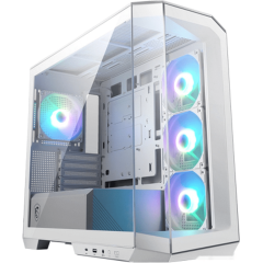 Компьютерный корпус MSI MAG PANO M100R PZ mATX/<wbr>ITX 1x3.5"/<wbr>2.5", USB 3.2 Type-A White